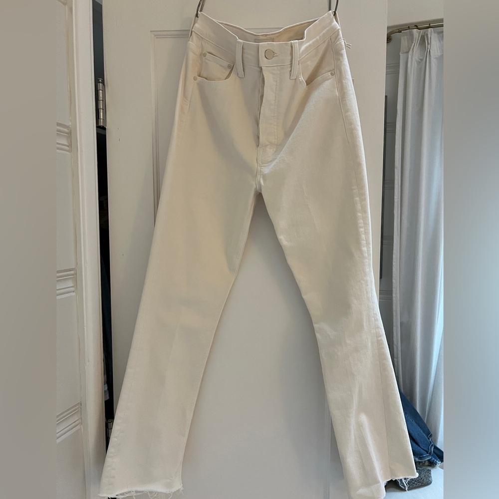 NWT Mother Tripper Jeans size 27. Antique white